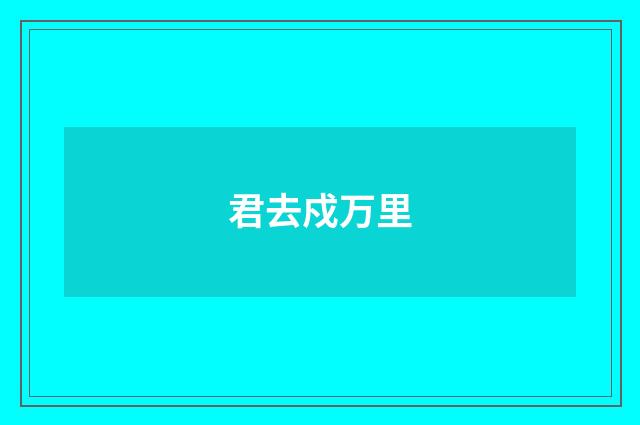 君去戍万里
