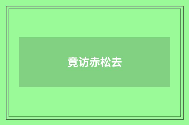 竟访赤松去