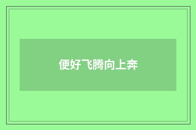 便好飞腾向上奔