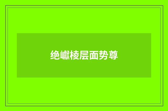 绝巘棱层面势尊