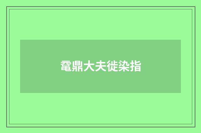 鼋鼎大夫徙染指