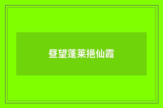 昼望蓬莱挹仙霞