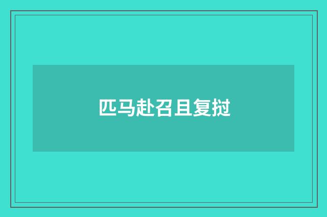 匹马赴召且复挝