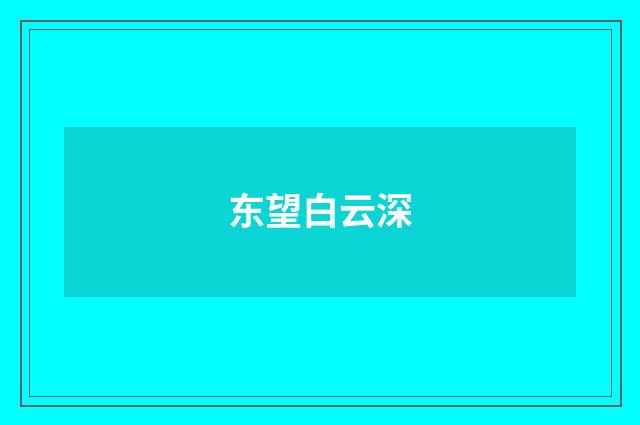 东望白云深