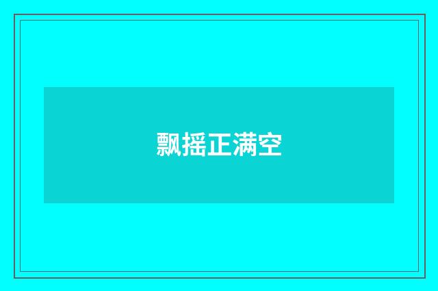 飘摇正满空