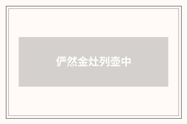 俨然金灶列壶中