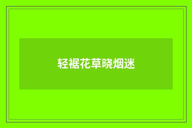 轻裾花草晓烟迷