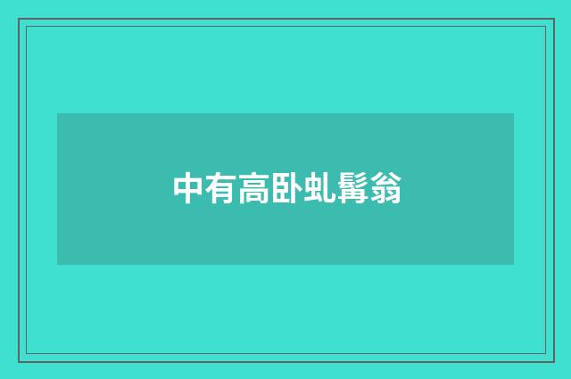 中有高卧虬髯翁