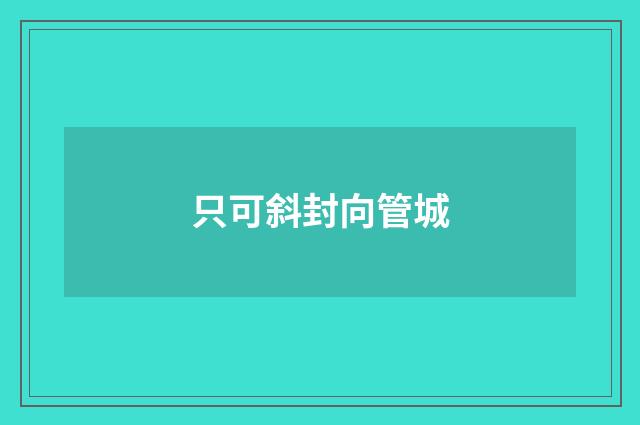 只可斜封向管城