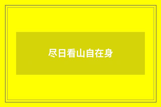 尽日看山自在身
