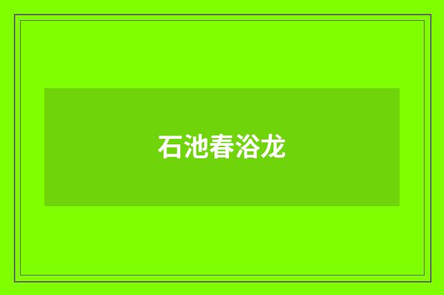 石池春浴龙