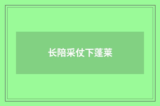 长陪采仗下蓬莱