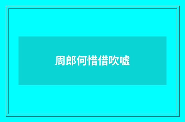 周郎何惜借吹嘘