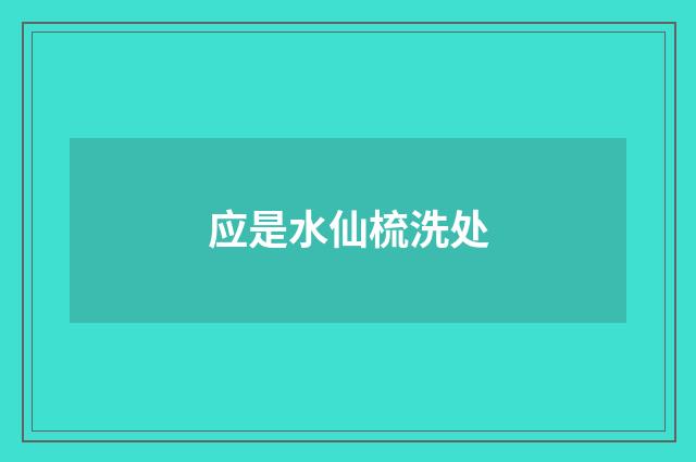 应是水仙梳洗处