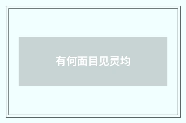 有何面目见灵均