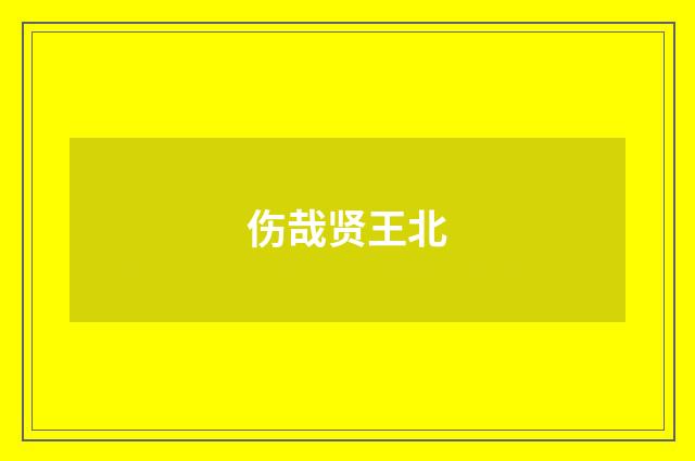 伤哉贤王北