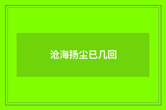 沧海扬尘已几回