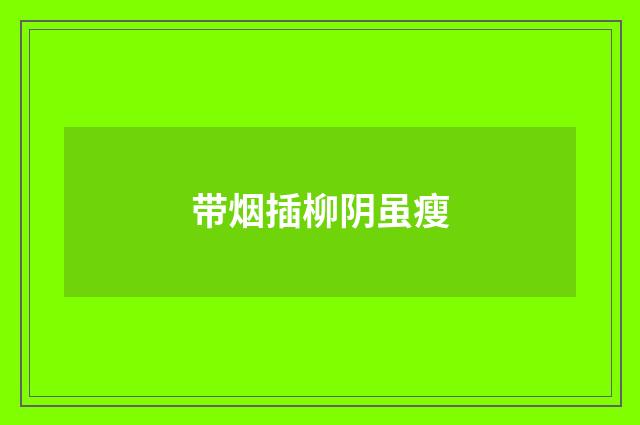 带烟插柳阴虽瘦