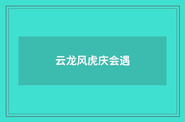 云龙风虎庆会遇