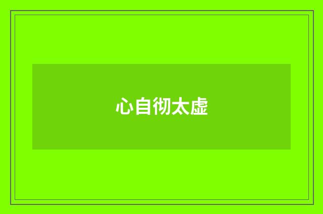 心自彻太虚