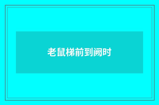 老鼠梯前到阙时