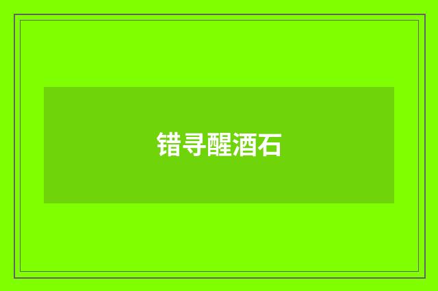 错寻醒酒石