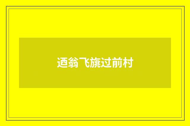 迺翁飞旐过前村