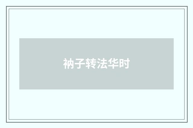 衲子转法华时