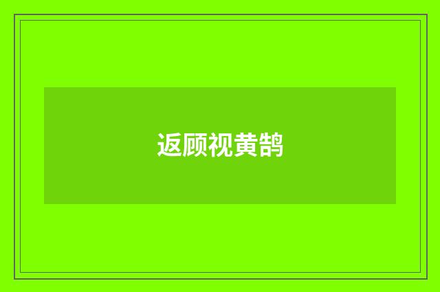 返顾视黄鹄