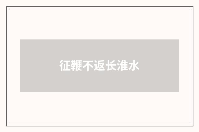 征鞭不返长淮水