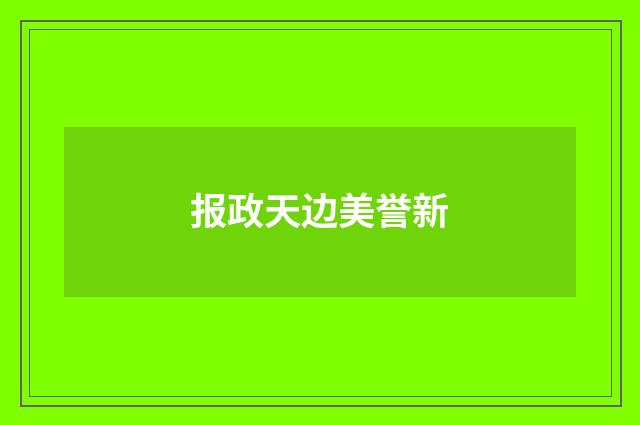 报政天边美誉新