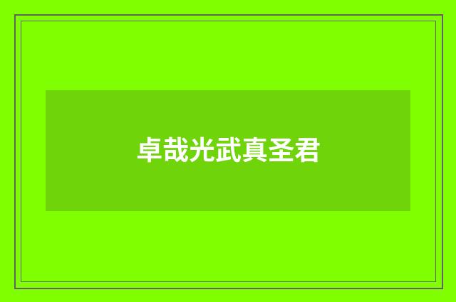 卓哉光武真圣君