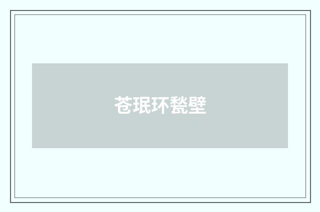 苍珉环甃壁