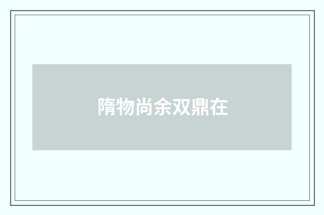 隋物尚余双鼎在