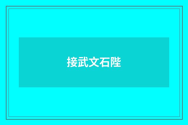接武文石陛