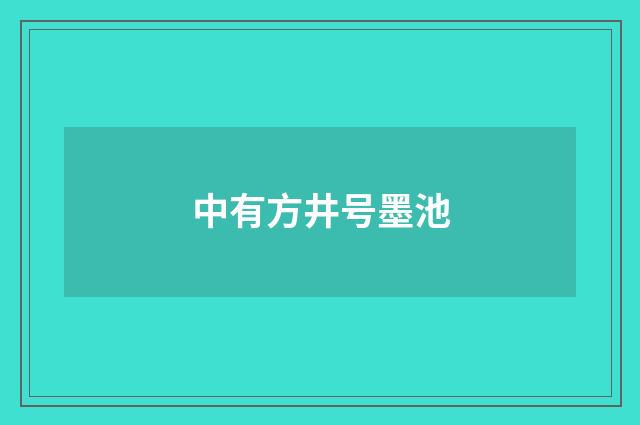 中有方井号墨池