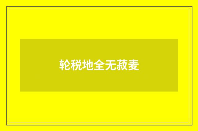 轮税地全无菽麦