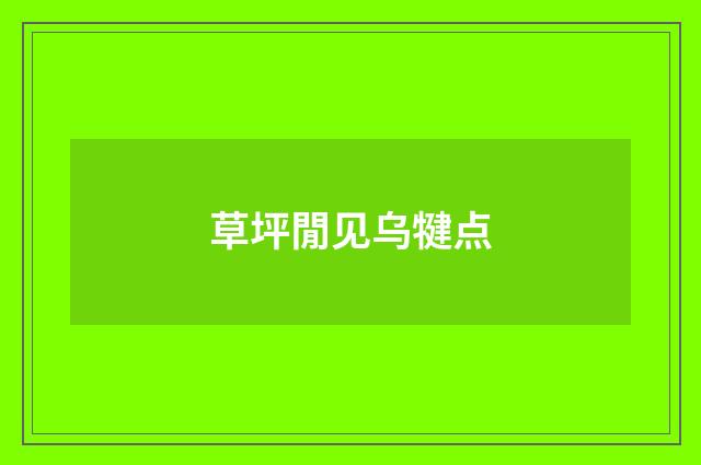 草坪閒见乌犍点