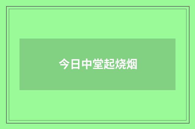 今日中堂起烧烟