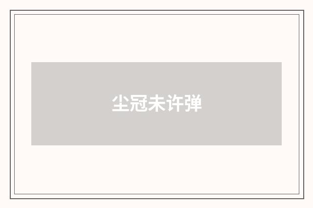 尘冠未许弹