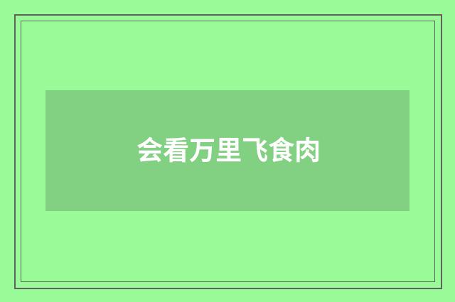 会看万里飞食肉
