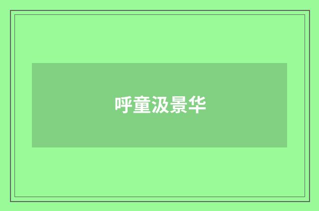 呼童汲景华