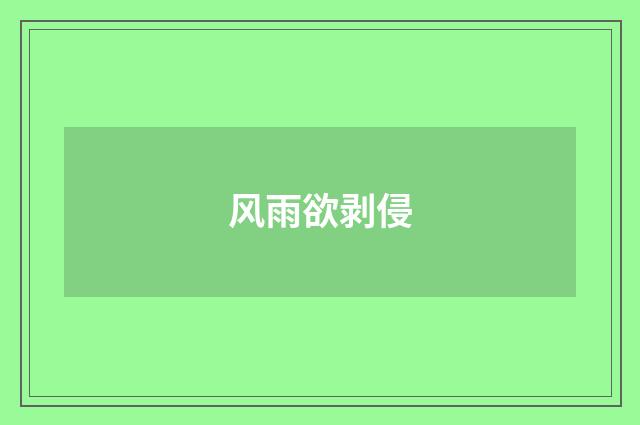 风雨欲剥侵
