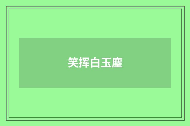 笑挥白玉麈