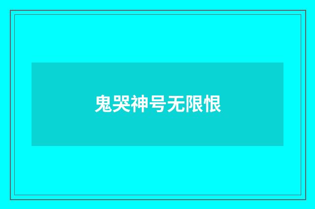 鬼哭神号无限恨