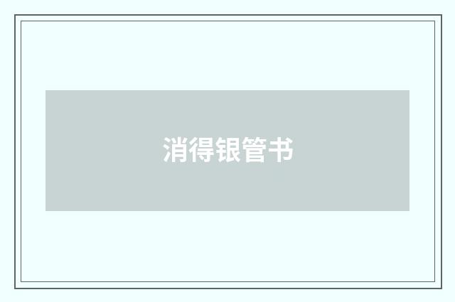 消得银管书