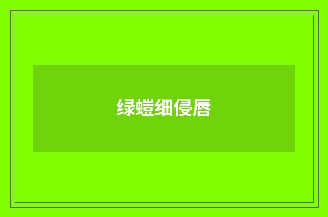 绿螘细侵唇