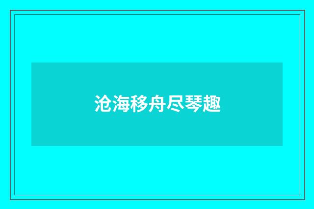 沧海移舟尽琴趣