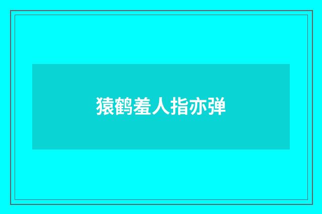 猿鹤羞人指亦弹