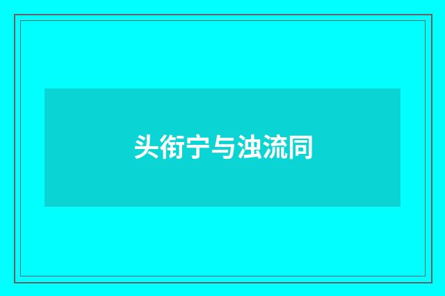 头衔宁与浊流同